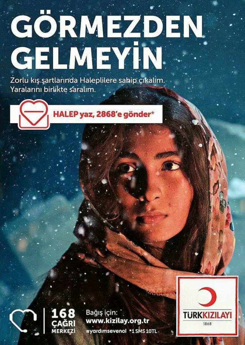 Biz görmezden geldikçe onlar can veriyor. Görmezden gelmeyin! #kızılay #halep