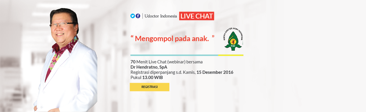 UDoctorID's tweet photo. Jgn lupa, Webinar dgn Dr Hendratno SpA : "Mengompol pada Anak", kamis, tgl 15 Des 2016, pkl 13.00 WIB >> https://t.co/wZRMAC9Gkj https://t.co/pcmuQLwaMX