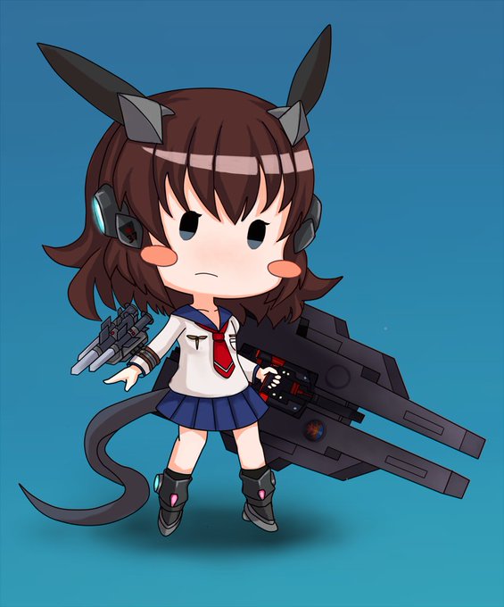 戦艦少女風になんとなく描いてみました!
誰のキャラだかわかるかな? #らくがき 