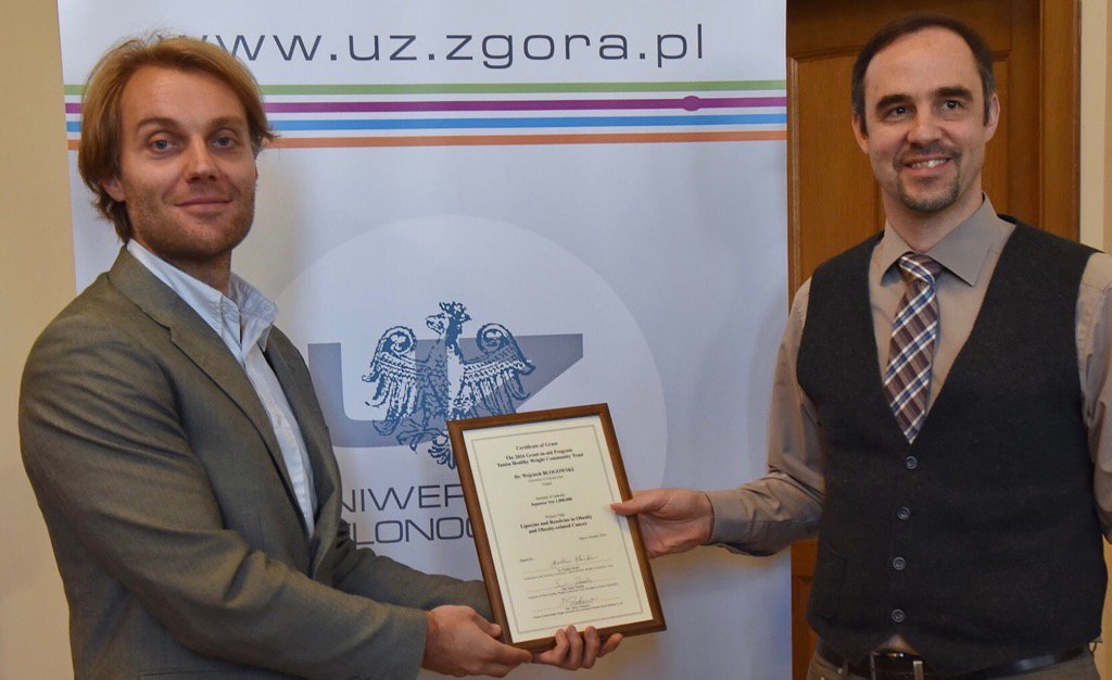 WBlogowski's tweet image. It was an honor to receive @TANITAofficial grant.Thank You for Your support!#obesity #cancer #stemcells #publichealth