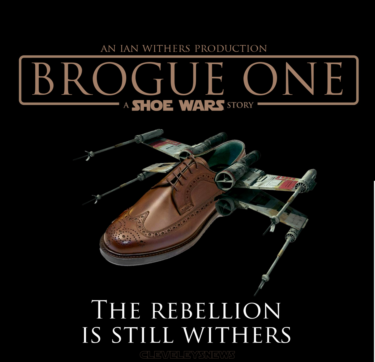 cleveleysnews's tweet photo. The latest installment of the Cleveleys-based saga opens tonight! Advance screenings at Vue. #brogueone #rogueone #shoewars #starwars https://t.co/KYiR7ZKpjS
