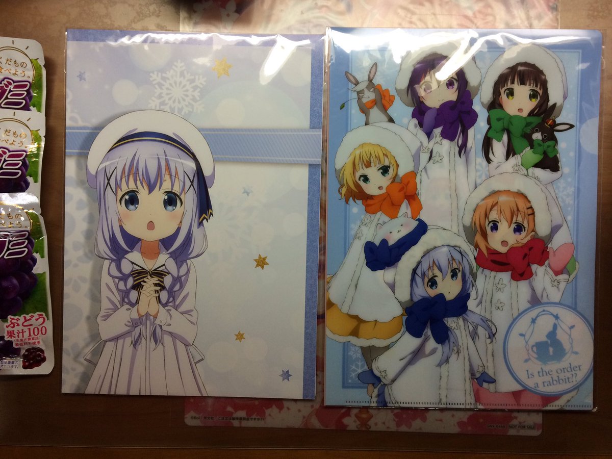リュウト V Twitter ごちうさローソンコラボのチノちゃんポスターとクリアファイル手に入れた イラストが可愛すぎる 艸