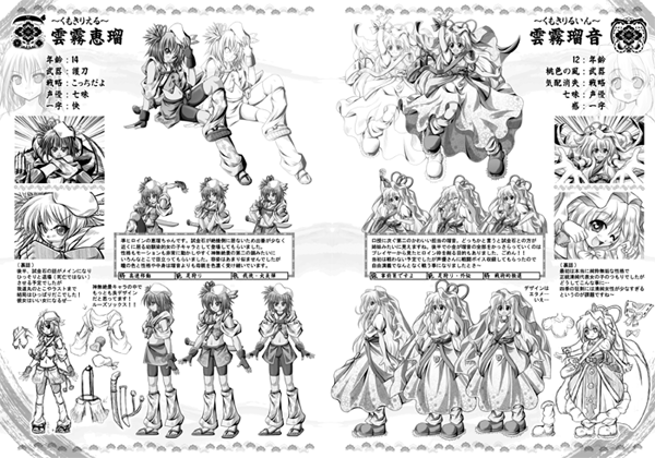ようやく準備完了って事で、冬コミのファンブック
「四季の狂剣・神無絶景・遊侠覚書」
B5で124Pの特大ボリュームなので正直値段を決めあぐねています。
たぶん普通なら1500円クラスなのだろうなと。
ちなみにページの半分はキャラ紹介で埋まってます! 