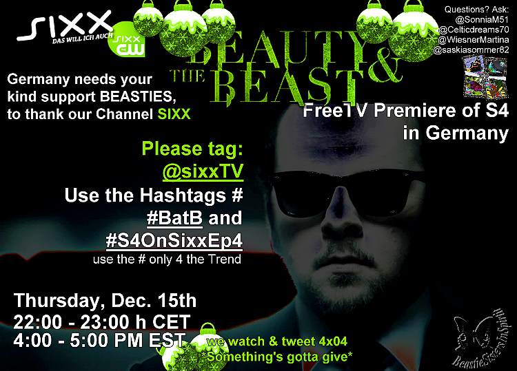 Please RT&amp;JOIN #Beasties 🌎🌍🌏 
German Live-Trend Event Thursday, 15th
We watch&amp;tweet freeTV premiere of #BatB 💖 S4Ep4 something's gotta give