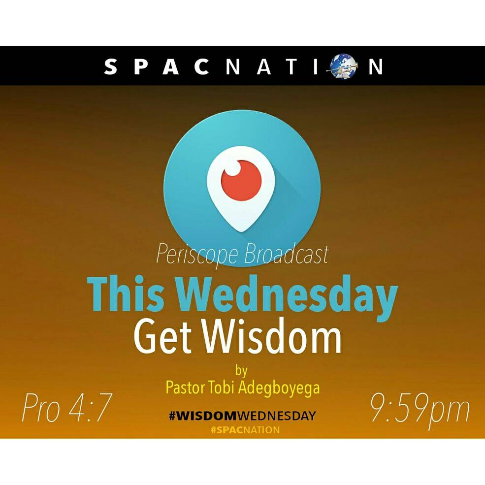SPACNxtion's tweet photo. Join Pastor @TobiAdex_Online tonight from 10pm for #WisdomWednesday #LetsGetWise https://t.co/c8s9llMv39