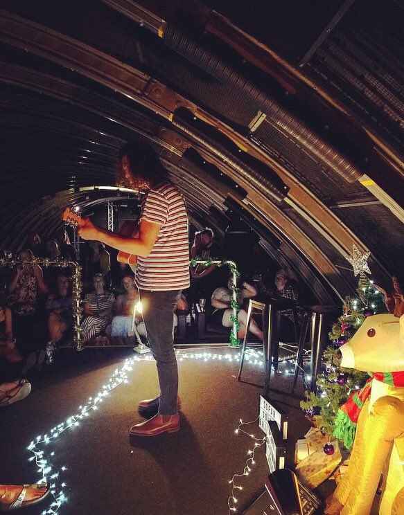 The amazing Call Me Animal arrived at our Christmas show on Monday night only to find he was too tall for <a href="/TheTriffidBris/">The Triffid</a>!! #mindyourhead