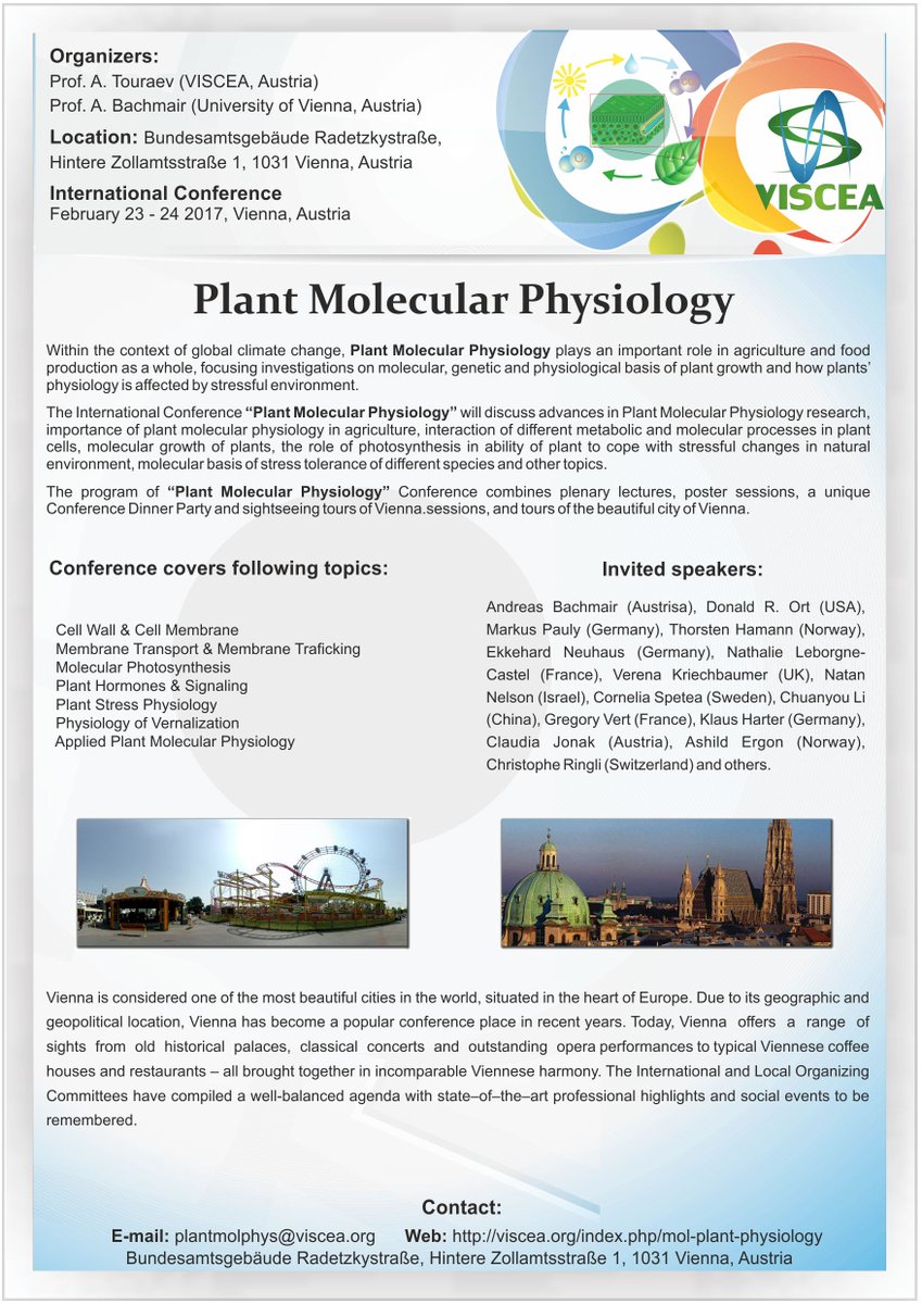 #EarlyBird #RegistrationDeadline for the #InternationalConference #PlantMolecularPhysiology is approaching! interconvention.eventsair.com/viscea-2017/re…