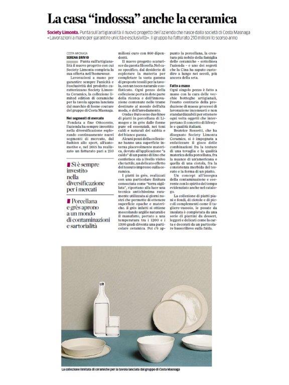La #casa indossa anche la #ceramica il lancio di #SocietyLimontaCeramics su <a href="/laprovinciadico/">La Provincia di Como</a>