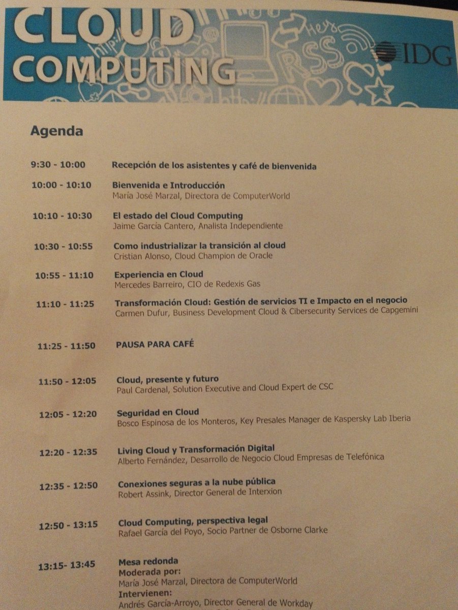 taxplicar's tweet photo. Comenzando con @rafamoleroc en el #IDGCLOUD ,abren @mjmarzal y @jaimegcantero @AunCLICdelasTIC https://t.co/5utzuKJIQ0