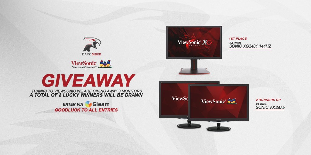DarkSided's tweet image. Thanks to our good friends over @ViewSonicANZ, we've got a killer giveaway for 3 lucky winners! 

Enter here ➡ gleam.io/competitions/P…