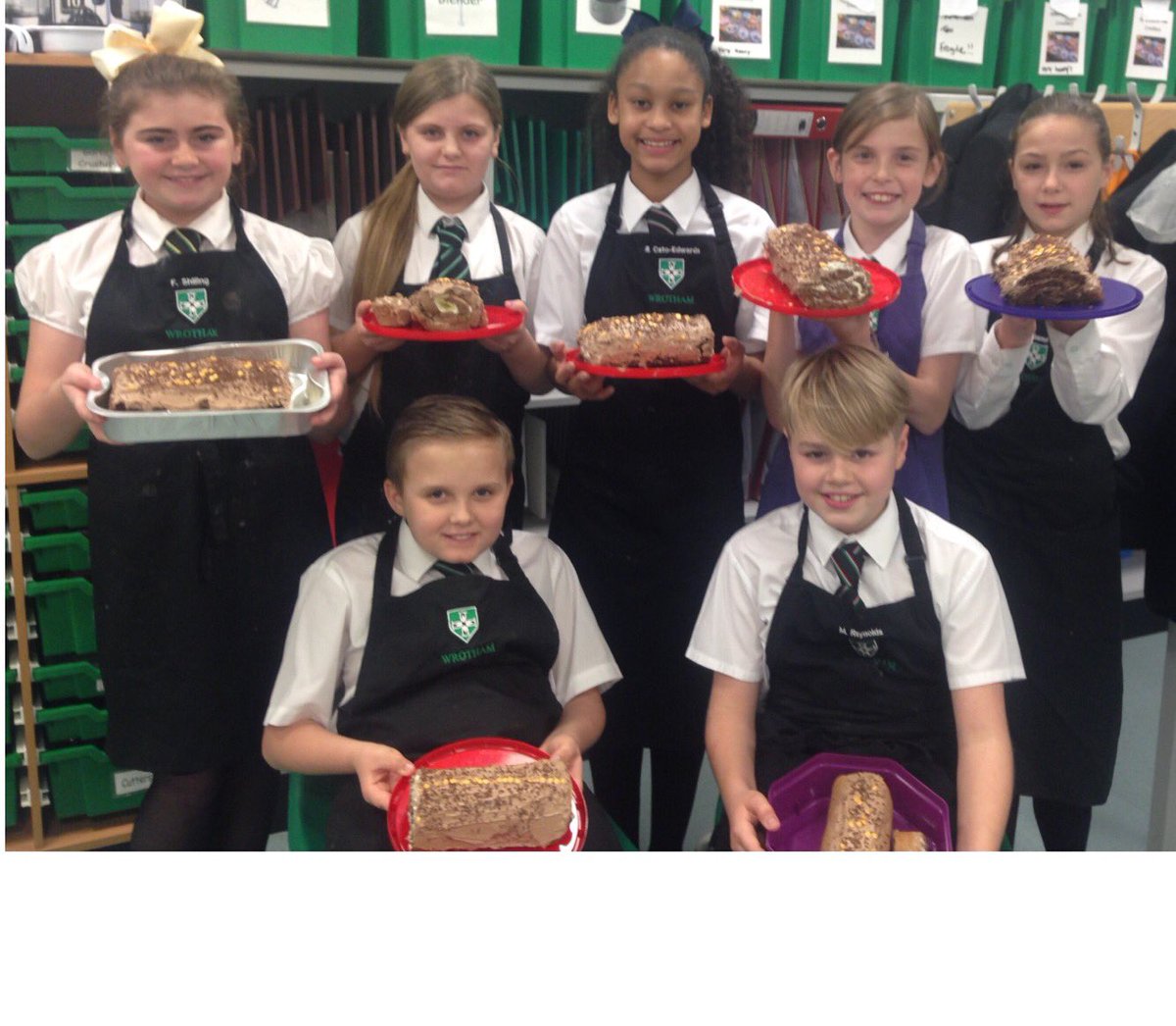 Year 7 cookery club show off their chocolate Yule logs. Amazing work!