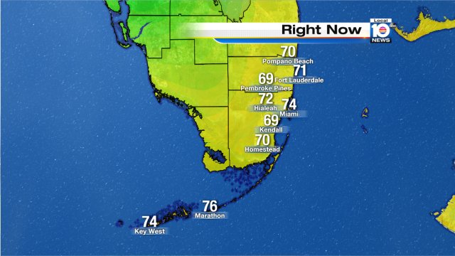 Unseasonably warm to start your Wednesday. Watch local10 for more. https://t.co/Iqo55Asovq