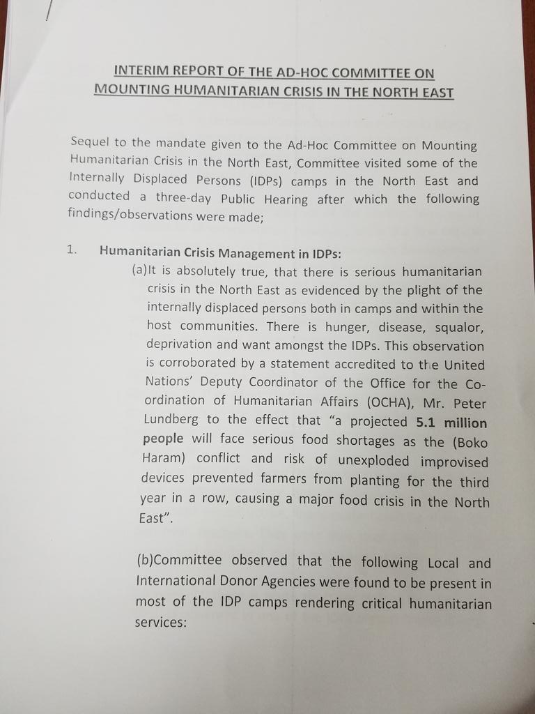 The senate indicted SGF David Babachir Lawal called over “Mounting Humanitarian Crisis in the North East”, calling for his resignation & prosecution.
