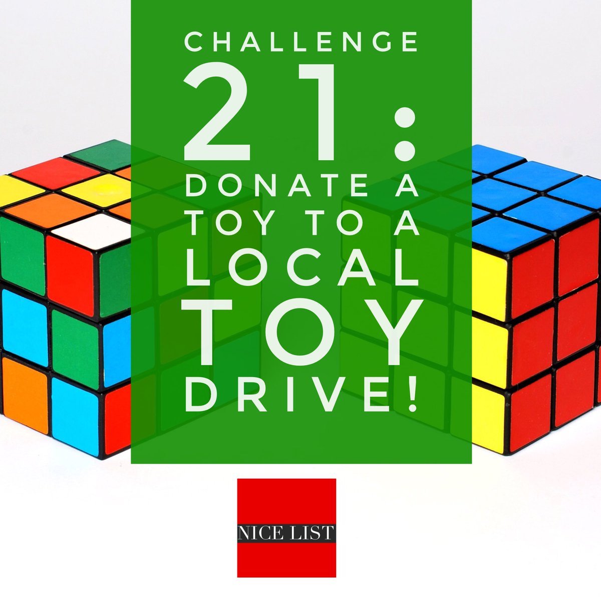 Challenge 21: Donate a toy, to a toy drive! In #moncton, you can drop a toy off at <a href="/CFChamplain/">CF Champlain</a> where <a href="/K945Moncton/">K945 Moncton</a> has their Toy Mountain!