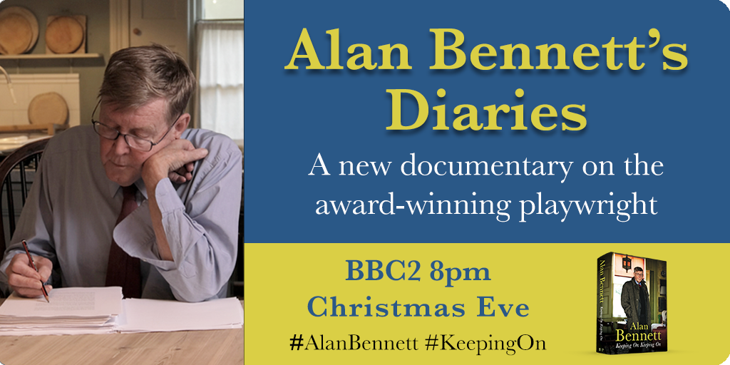 FaberBooks's tweet photo. The wonderful new documentary Alan Bennett’s Diaries follows the writer around over the course of a year. Playing this Christmas Eve on BBC2 https://t.co/OO1OBVldWG