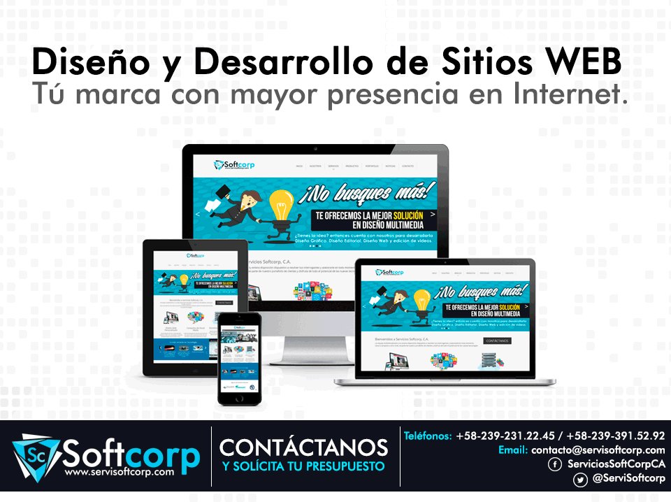 servisoftcorp's tweet photo. Diseñamos y desarrollamos tu proyecto Web basándonos en las nuevas tendencias de negocios en Internet. #Softcorp #Servisoftcorp #DiseñoWeb https://t.co/GUpNv5w1QX