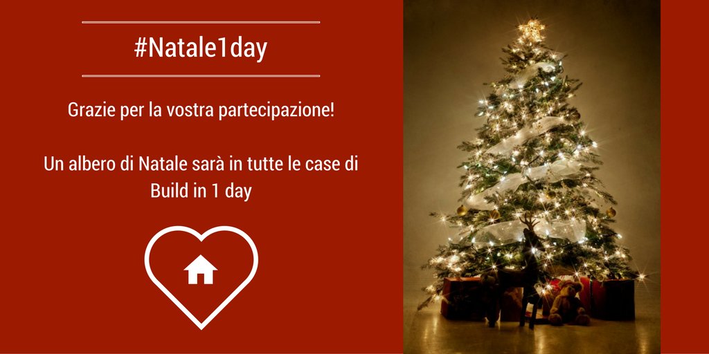 buildin1day's tweet photo. La proposta vincente di #Natale1day è: albero di Natale! Lo invieremo presto a tutte le case di #Buildin1day! https://t.co/5o7NZjbBUY