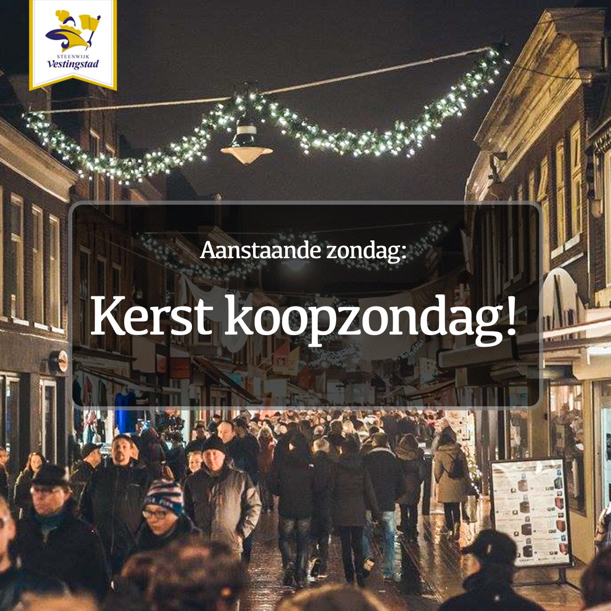 Deze zondag is er de kerst koopzondag in Steenwijk en zijn van 13:00 tot 17:00 uur zijn de winkels open. 🎄