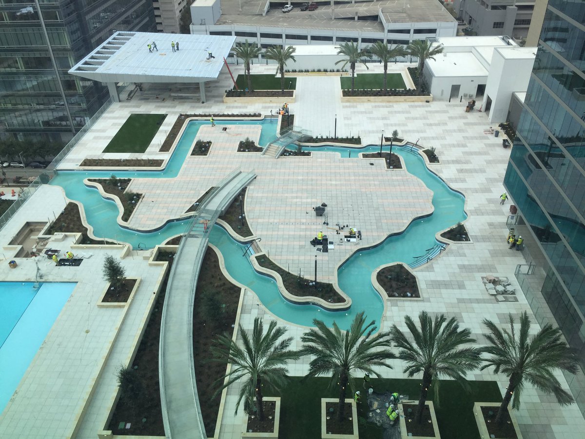Checking out the brand new <a href="/TheMarquisHOU/">Marriott Marquis HOU</a> - how cool is this pool?! If you wanna see it, come to #HBJBOL