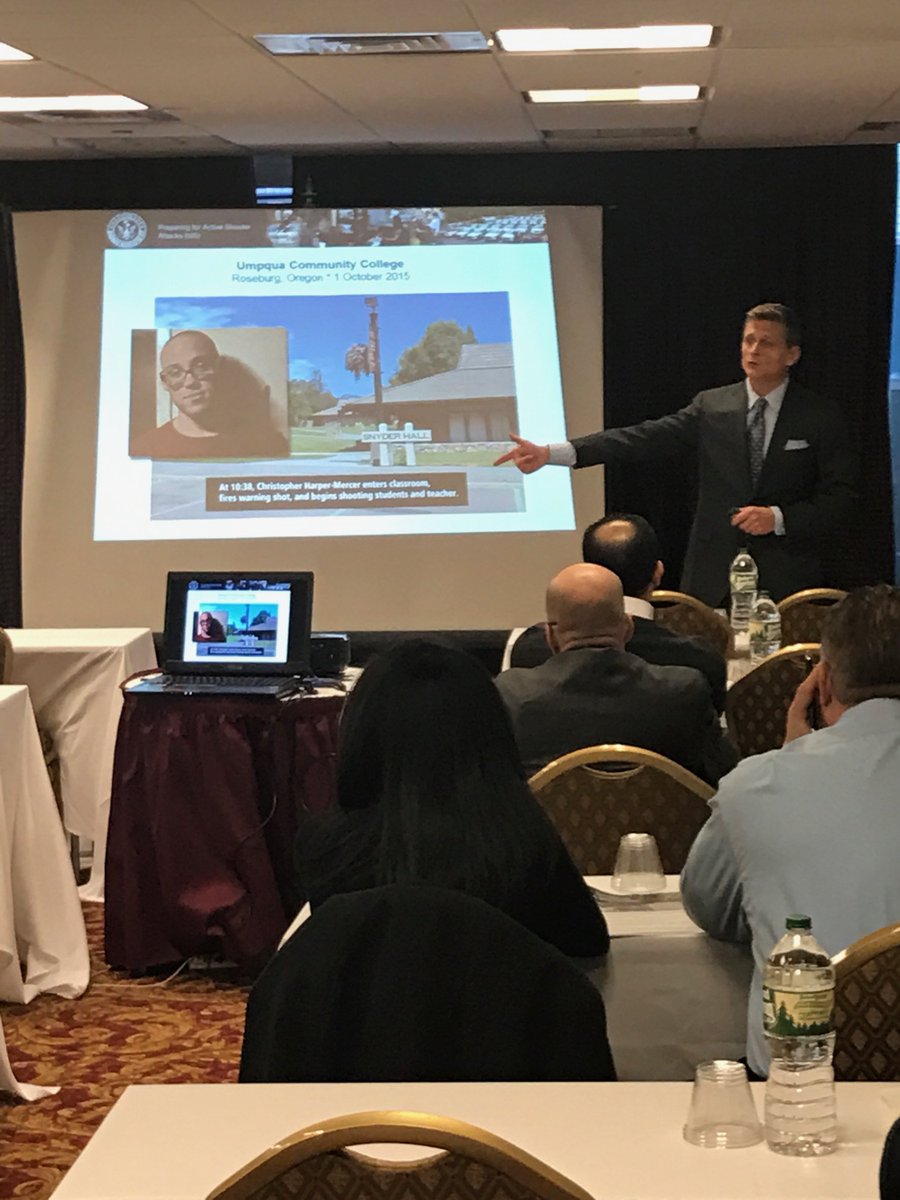 VP Craig Gundry talking to LEO, security, and business professionals at <a href="/JohnJayCollege/">John Jay College</a> about preparing for active shooter situations.