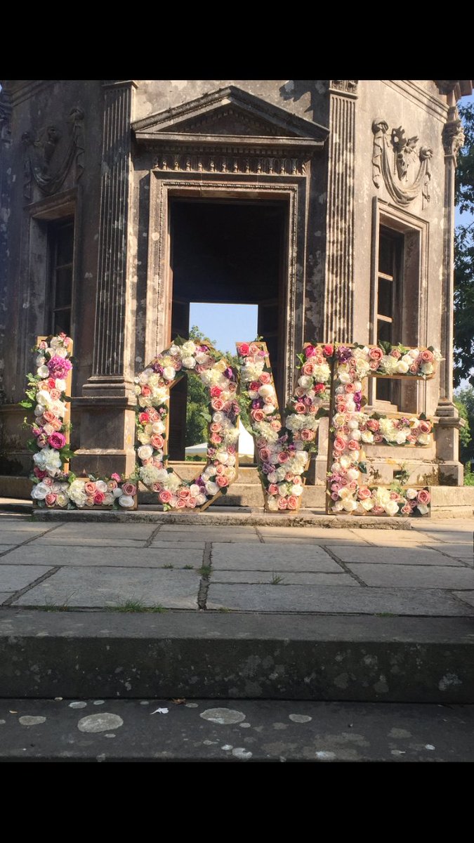 Hire rustic floral love letters #wedding love