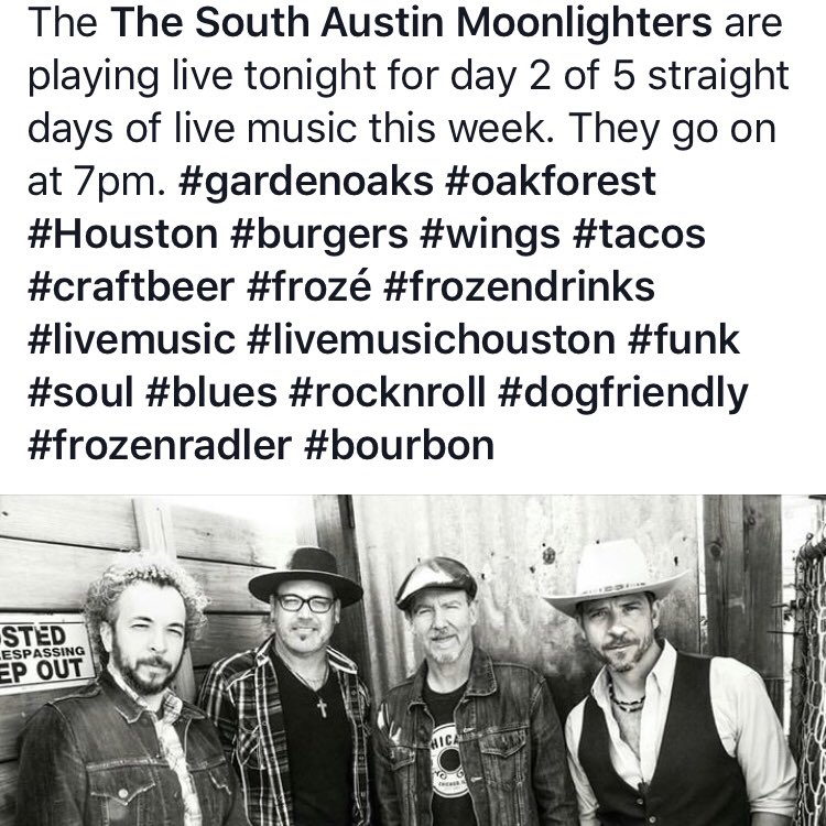 The South Austin Moonlighters (@samoonlighters) on Twitter photo Last minute gig added. Tonight in Houston! At Cottonwood Houston! 6pm to 9pm. No Cover! <a href="/cottonwoodbar/">Cottonwood</a> #cottonwoodhouston Last minute gig added. Tonight in Houston! At Cottonwood Houston! 6pm to 9pm. No Cover! <a href="/cottonwoodbar/">Cottonwood</a> #cottonwoodhouston