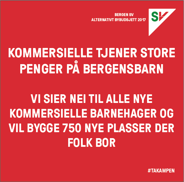 SV og <a href="/HildeBoberg/">Hilde Boberg</a> sier nei til alle nye kommersielle barnehager i Bergen.