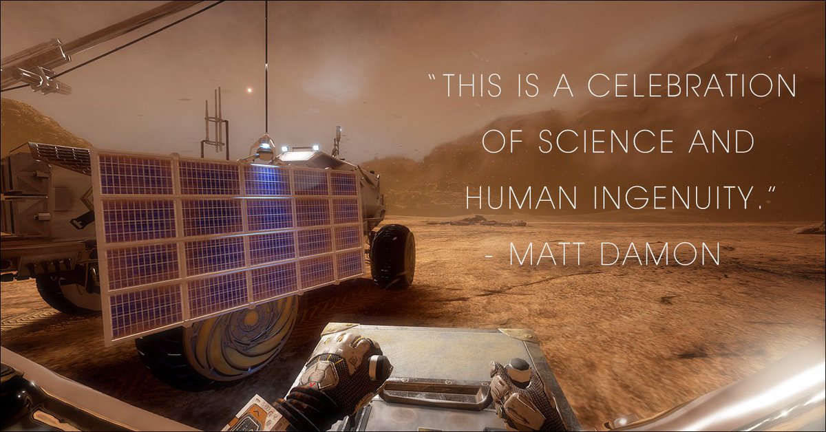 Live the immersive experience when you're in the driver's seat of the rover. #MartianVR bit.ly/TheMartianVR