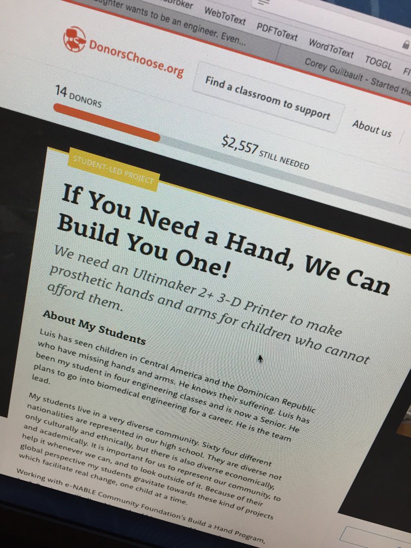 My Help on #ThatHelps: So proud of my daughter and her H.S. engineering class. They are rais...

Get ThatHelps App: thathelps.com/download-app