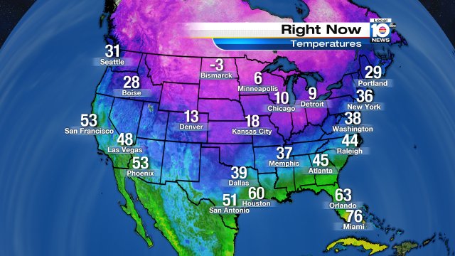 There is an arctic blast across much of the nation except here in SFLO. We are the ENVY of the US. Watch local10 https://t.co/UHY1w4rKCn