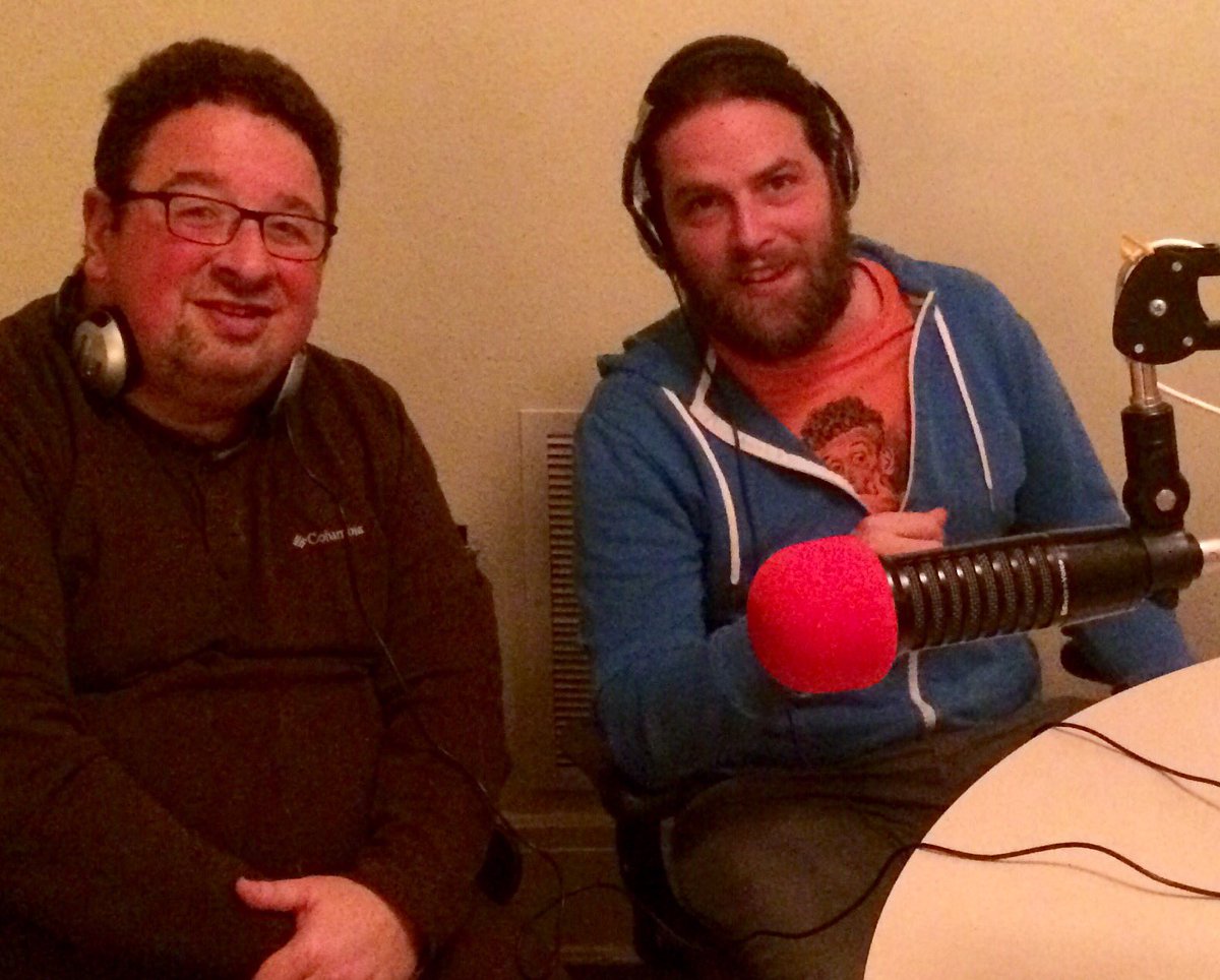 Howl895Fm's tweet photo. LAST NIGHT @CIUT895FM host @ValAssenza w/ musician/poet @BradMorden - check out @poetry_phone https://t.co/AsqCpVkZ53