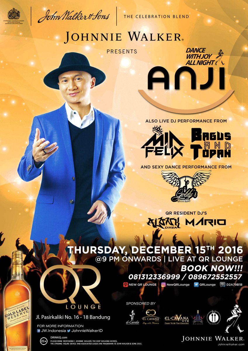 THU 15 DEC '16 <a href="/JohnnieWalkerID/">Johnnie Walker ID</a> Presents <a href="/duniamanji/">Anji MANJI -</a>  live on stage. Start from 9 pm onwards.