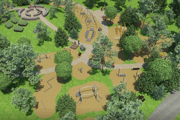 BlockClubCHI's tweet photo. A parks group wants to build an outdoor gym in Grant Park. Here's what it might look like https://t.co/qKk61XxhdP https://t.co/HMq5MCOpzv