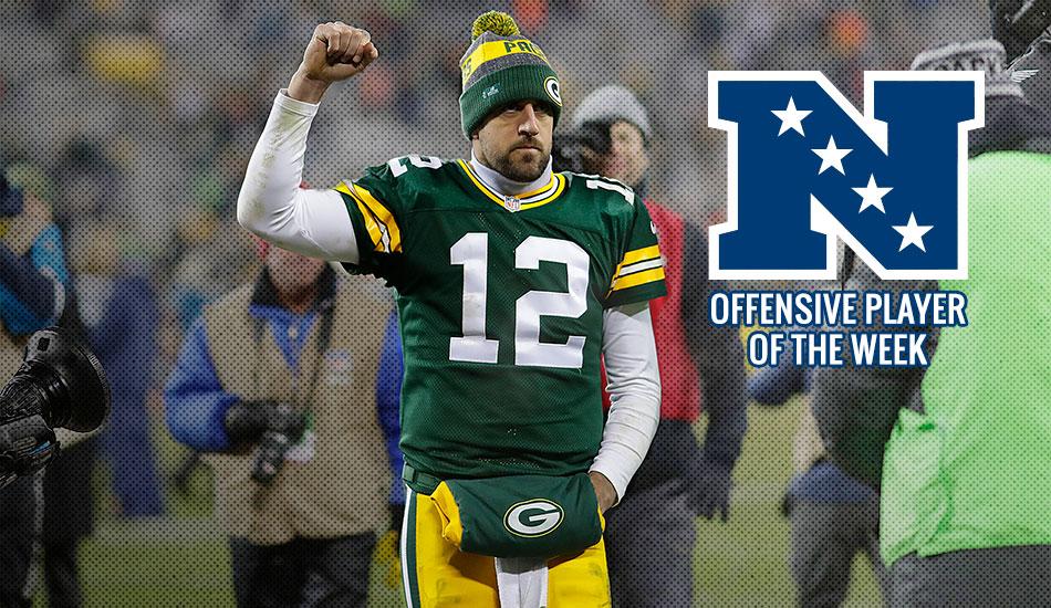 #Packers QB <a href="/AaronRodgers12/">Aaron Rodgers</a> has been named NFC Offensive Player of the Week!

📰: pckrs.com/gcyx

#GoPackGo