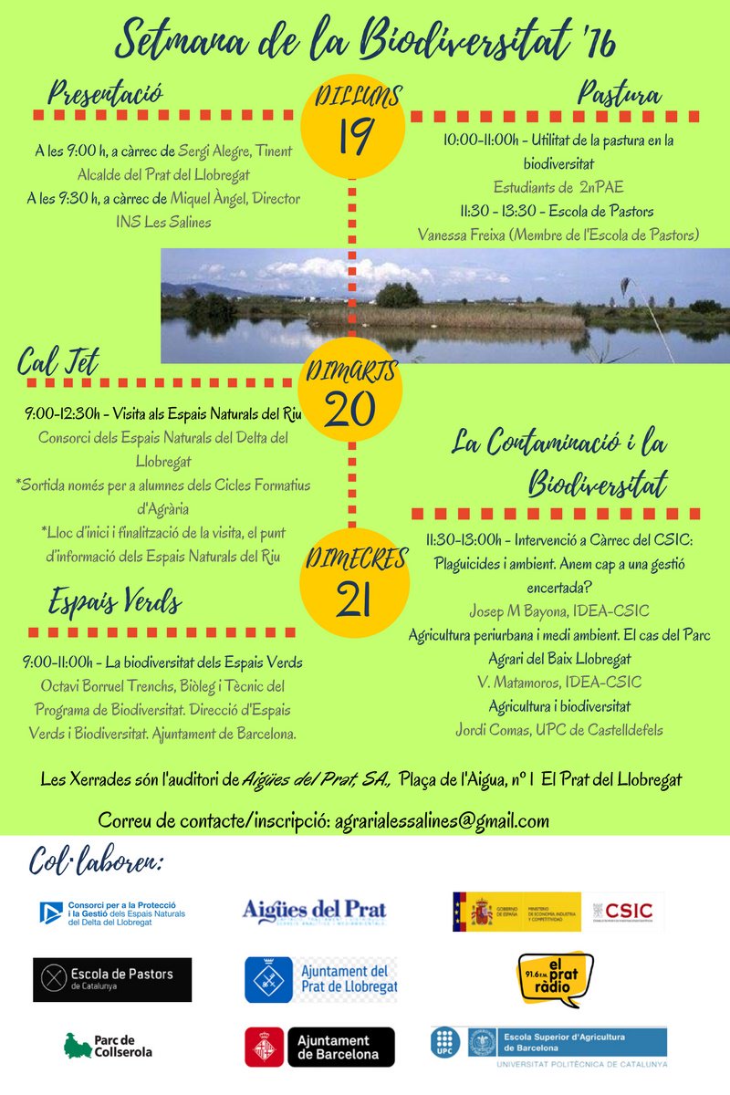 ElPratEducacio's tweet photo. A punt de celebrar-se al Prat la Setmana de la biodiversitat, organitzada per l'Ins. Les Salines (abans @riberabaixa2) #elprateduca #fpprat https://t.co/LoAXoxsgcp