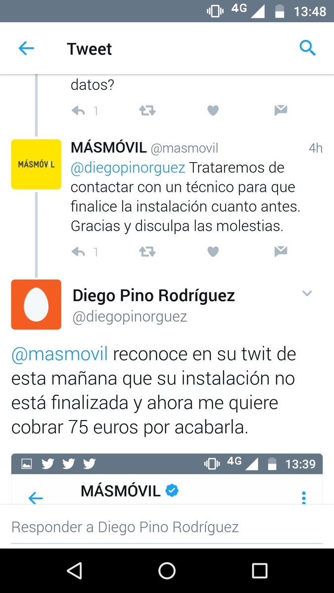 diegopinorguez's tweet photo. @candelita36 @Spyder46 @masmovil a mí me están tratando con mucho cariño...esta es su bienvenida,instalación sin finalizar y quieren 75 eur https://t.co/J25rBKNtdy