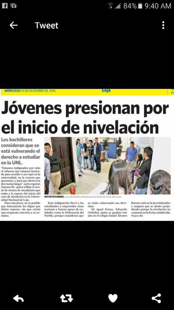 esantos1957's tweet photo. #AutonomiaResponsable no es compatible con la lesión de los derechos de jóvenes a iniciar nivelación #UNL https://t.co/7ifIeSGSro