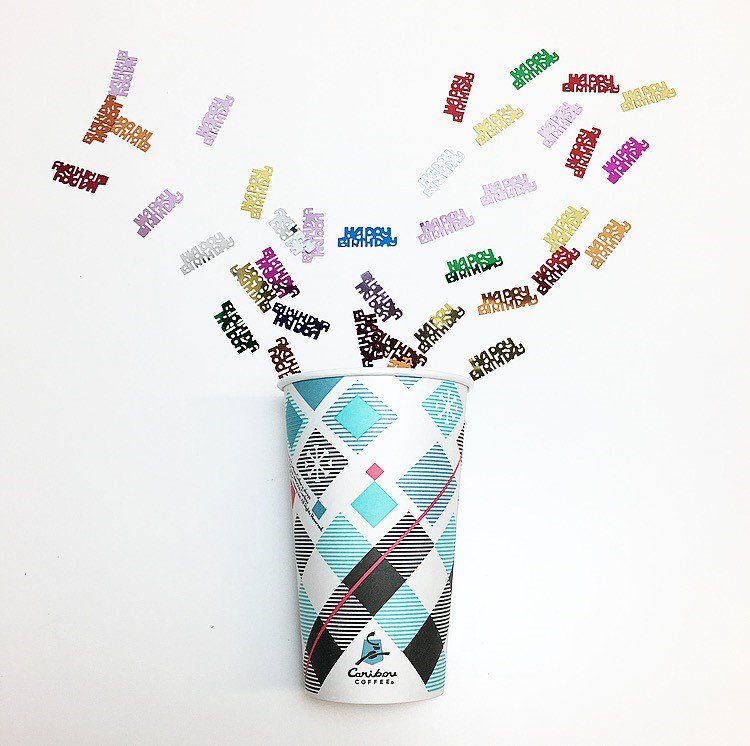 cariboucoffee's tweet photo. Happy Birthday to us! Thank you for 24 years of coffee excellence. TODAY only were celebrating with Buy One, Get One for .24 cent beverages! https://t.co/4R6tRj9dWY