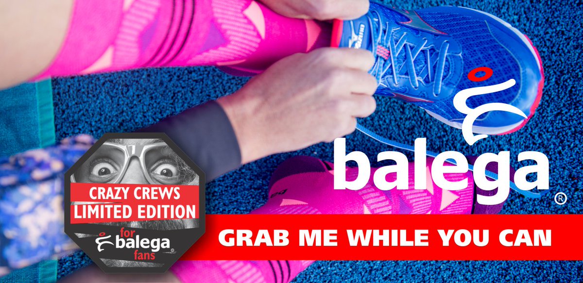 ffbaltimore's tweet photo. Brighten up your run with a pair of limited edition #crazycrews from Balega. Available while supplies last. #lovemybalegas https://t.co/B64Ycai0vE