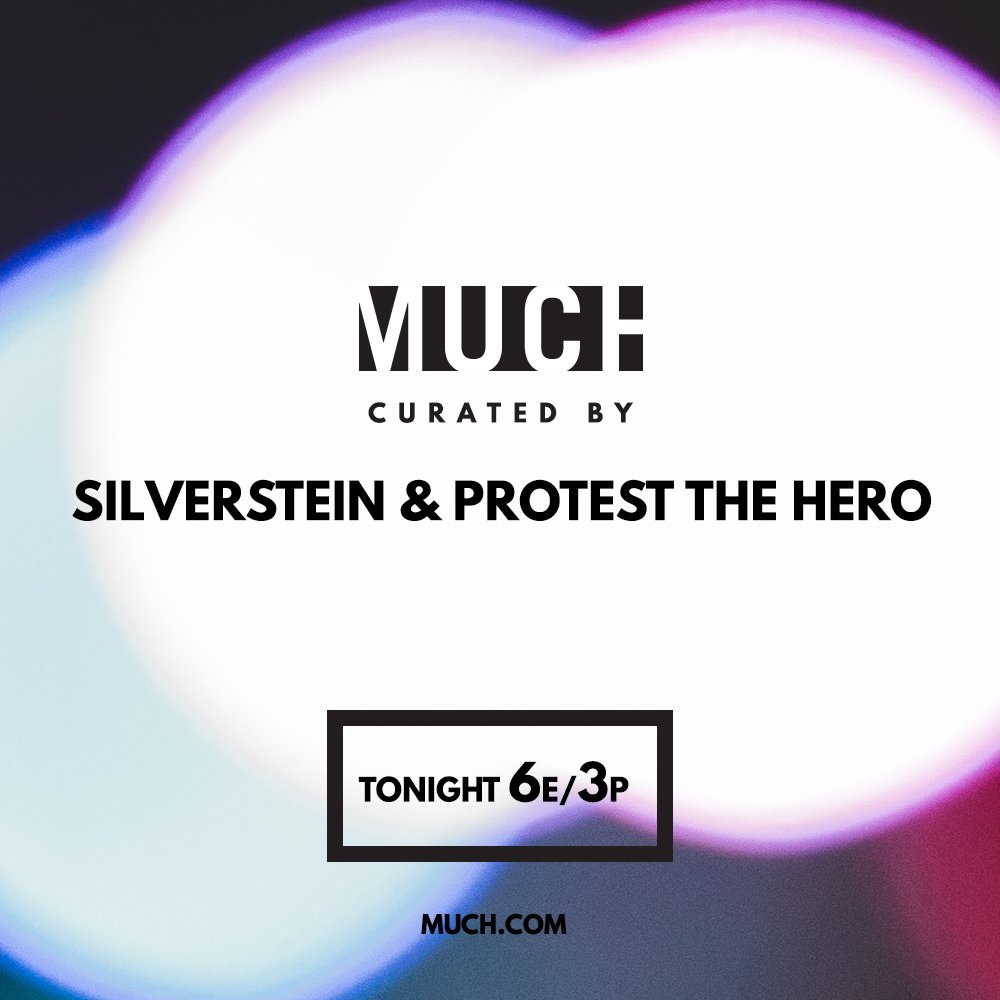 silverstein's tweet photo. Tune into @Much tonight at 6pm EST for an hour of music videos picked by @ProtestTheHero &amp; us! https://t.co/x8GsNbaHRT