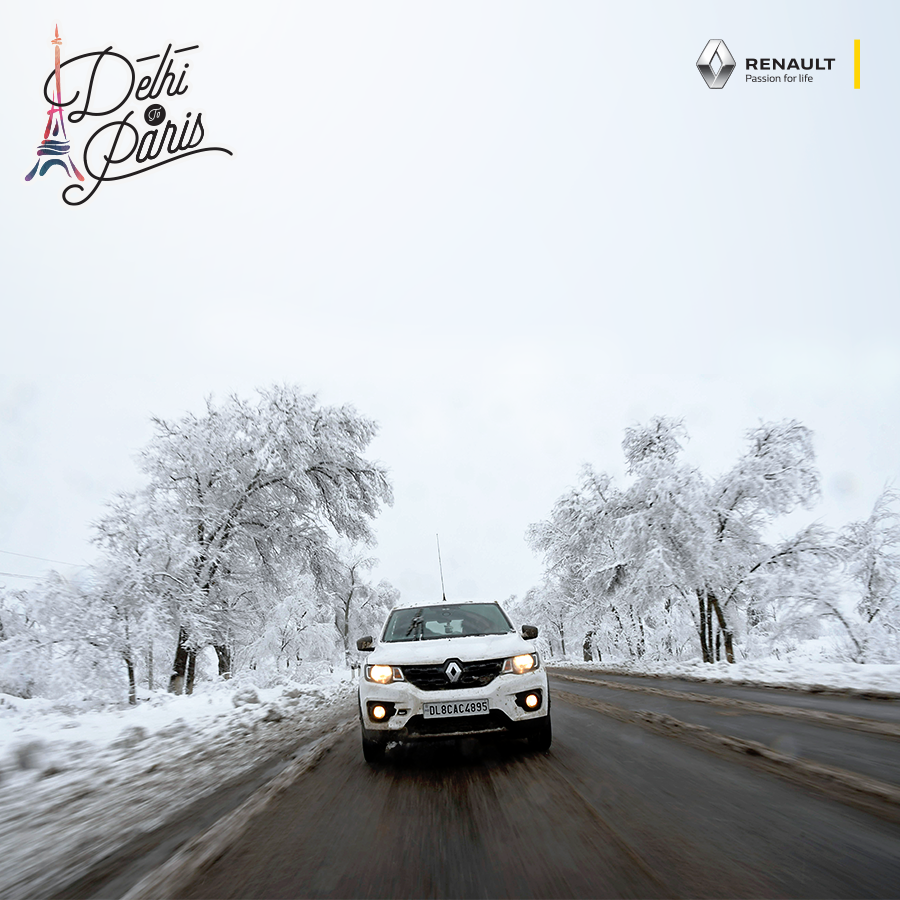 RenaultIndia's tweet photo. From driving through freezing temperatures, to watching stunning sunsets on a daily basis, the #KWIDdrive2Paris saw it all in Kazakhstan. https://t.co/tLF16WI4NE