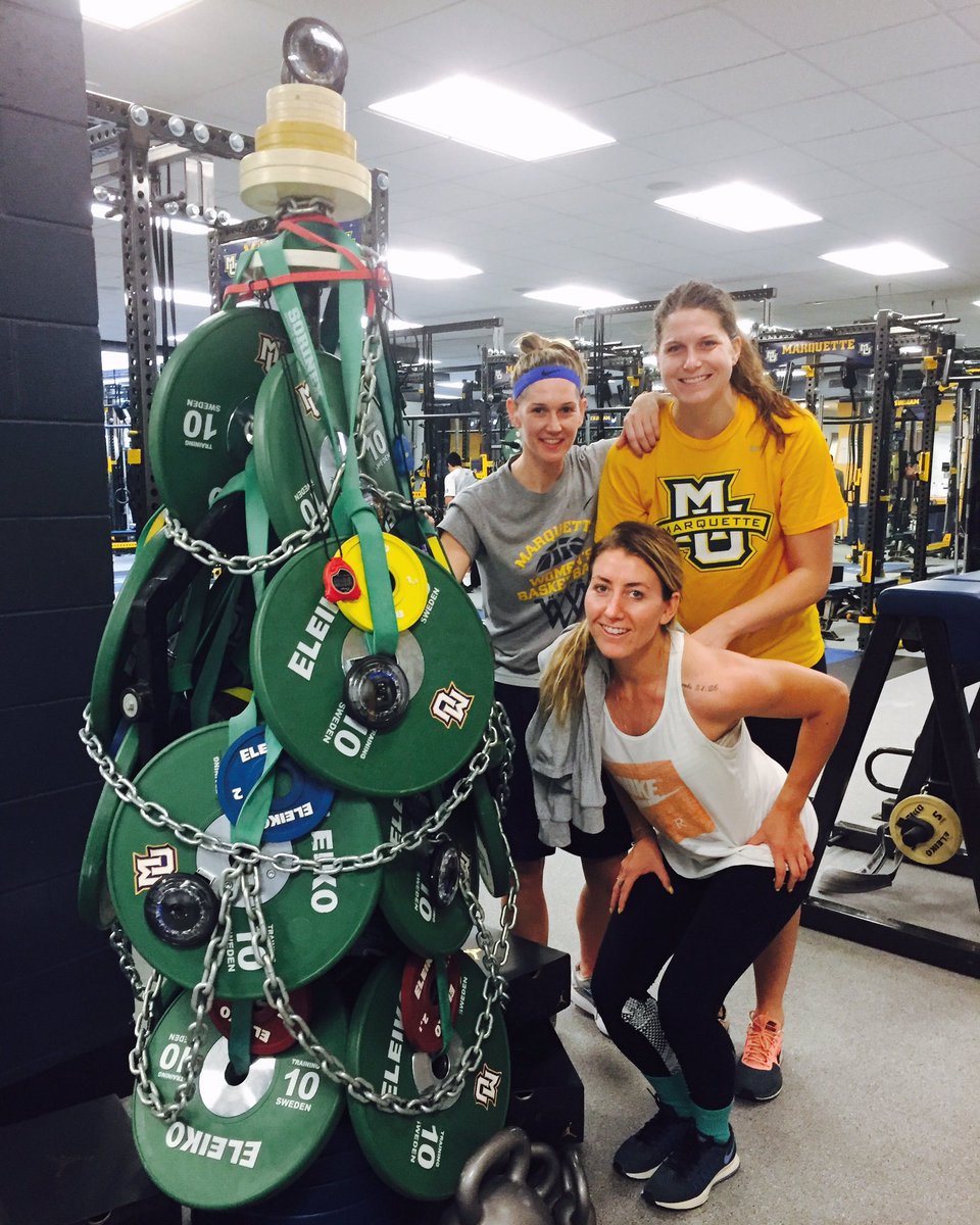 Merry Christmas from the MU weight room 🎄 #WeAreMarquette #FrozenTundraTeam #SwoleSesh