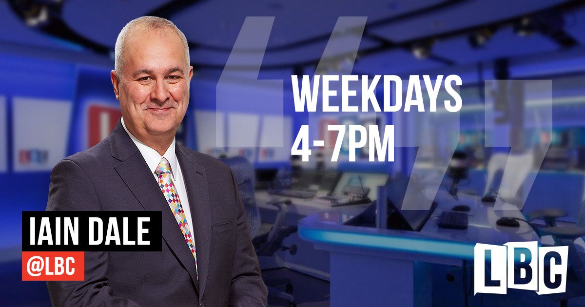 IainDale's tweet photo. Today's @LBC Drive in 10 words...

Social care
Sebastian Coe interview
Syria
Rail strike
Brexit Briefing https://t.co/JsV1usrFBd