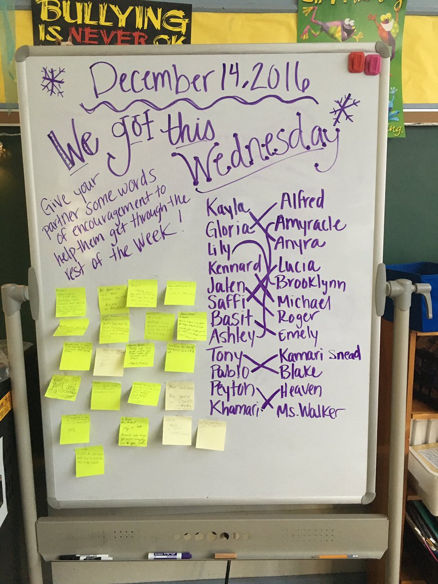 MsWalker_OMES's tweet photo. Giving each other positive words of encouragement so we can have a great week! #WeGotThis 👍🏼 @ChetmScott @OMESSTAT @DDance_BCPS https://t.co/SwQTjFZu2C