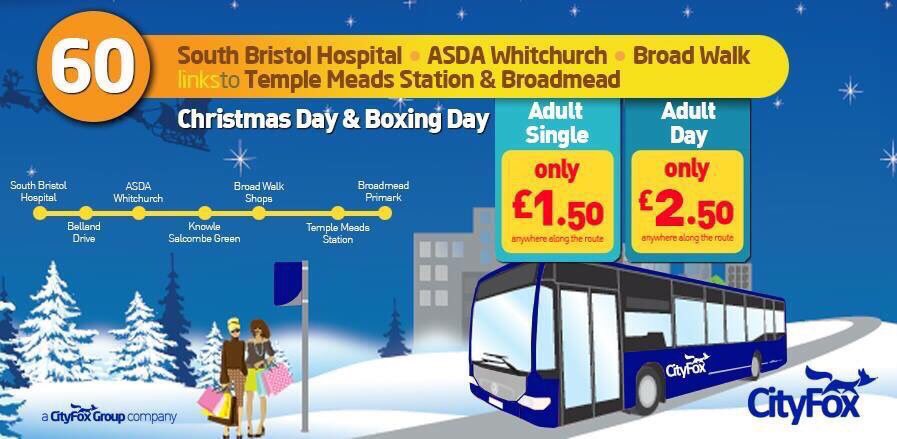 FoxStarBus's tweet photo. The best route along Wells Road 😉 operating every hour from 0800 to 1900 on #Christmas and #BoxingDay. Times at https://t.co/tuF79P9MKe https://t.co/GApo1LrRAs