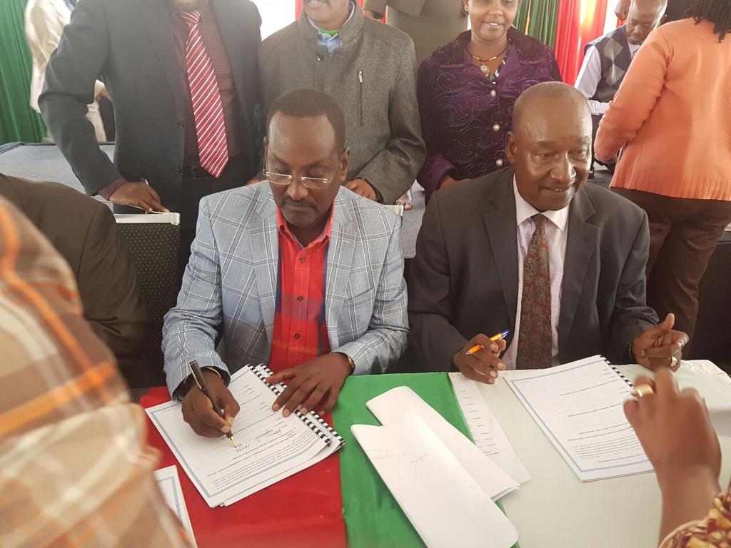 Marsabit County team today signed collective bargaining agreement at COG to ensure nurses and all other medical officers go back to work