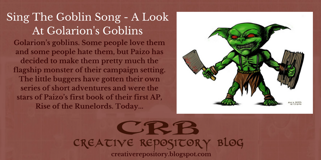 SimonSezCRB's tweet photo. A look at the goblins of the Inner Sea setting https://t.co/t0kUTuRJHU  #Pathfinder #DnD #RPG #GMtip #Critter https://t.co/6Ax1os1aVw
