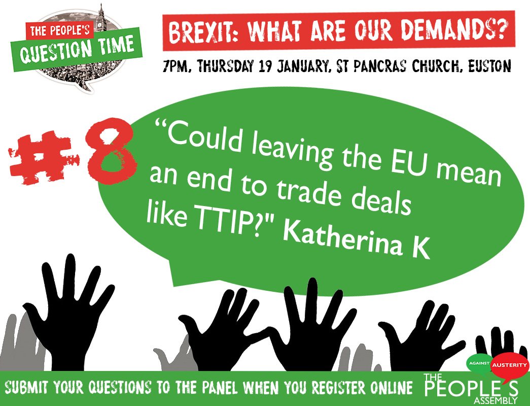 pplsassembly's tweet image. Brexit: What are our demands? The People's Question Time, submit your questions and book your tickets here: eventbrite.co.uk/e/peoples-ques…