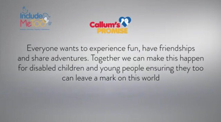 callumspromise's tweet image. Callum &amp;amp; friends fundraising challenges increased Fun,Friendships &amp;amp; Adventures plz share &amp;amp; donate! @IncludeMeTOO 

youtu.be/GlIx9ugNocI