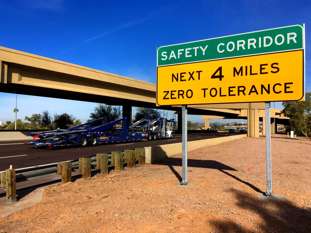 If you go 10-over on AZ fwys, you could get nailed in Zero Tolerance zones. @ADOT <a href="/azdps/">azdps</a> bizj.us/1ozef1